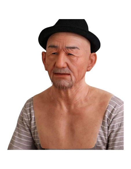Máscara de Silicona Realista Hombre Viejo LCUPPON Máscara de Silicona Realista Hombre Viejo LCUPPON