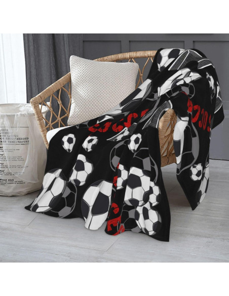 Manta de Fútbol VIMIE 152.4x127cm Suave para Niños Manta de Fútbol VIMIE 152.4x127cm Suave para Niños