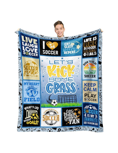 Manta de Fútbol para Niños Paihvcn 152.4x127cm Poliester Manta de Fútbol para Niños Paihvcn 152.4x127cm Poliester