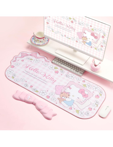 Conjunto Alfombrilla de Ratón Kuitmor Gato Flor Antideslizante