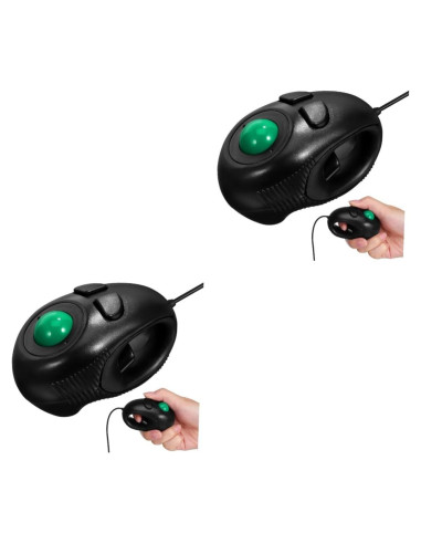 Mouse Trackball Ergonómico con Cable Mobestech 2pcs USB