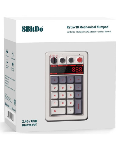 Teclado Numérico Mecánico 8Bitdo Edición N Bluetooth USB-C