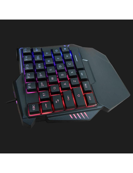 Teclado Gaming Ergonómico Yunseity G7 35 Teclas RGB USB Teclado Gaming Ergonómico Yunseity G7 35 Teclas RGB USB