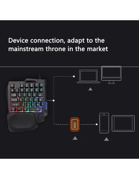 Teclado Mecánico RGB Zopsc 35 Teclas con Reposamuñecas Ergonómico Teclado Mecánico RGB Zopsc 35 Teclas con Reposamuñecas Ergonómico