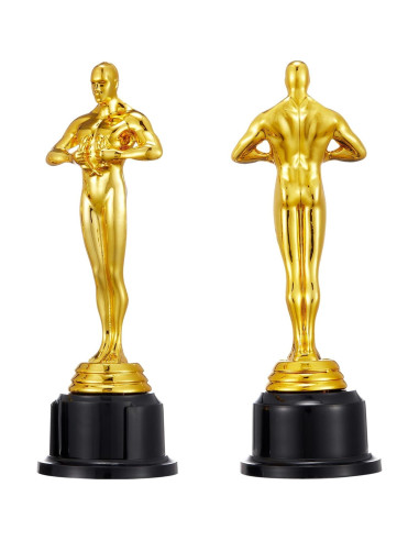 Trofeo de Oro 10 cm Jorpneost - Paquete de 4 Estatuas