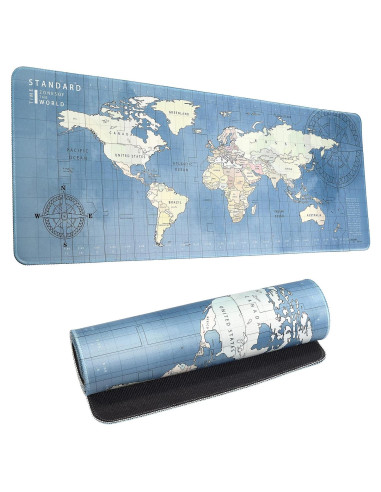 Alfombrilla de Ratón Grande Mamfous Mapa del Mundo 80x30 cm