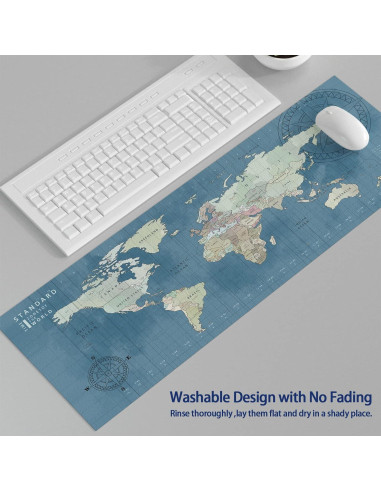 Alfombrilla de Ratón Grande Mamfous Mapa del Mundo 80x30 cm