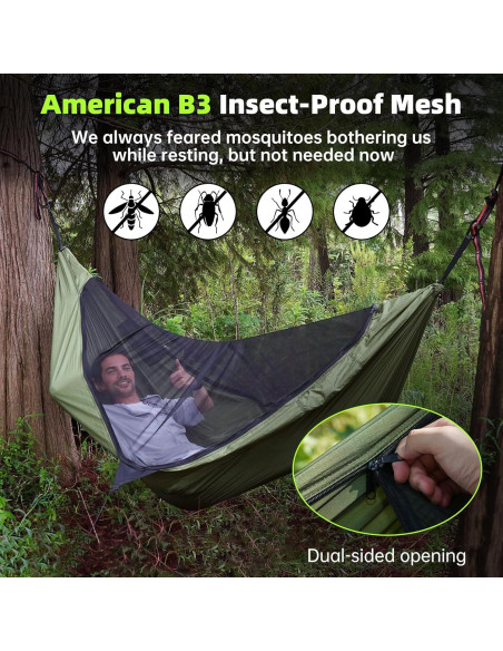 Hamaca de Camping CROSSHIP con Red Antimosquitos para 2 Personas Hamaca de Camping CROSSHIP con Red Antimosquitos para 2 Personas