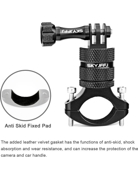 Soporte de Manillar de Aluminio para GoPro y DJI - Rotación 360 Soporte de Manillar de Aluminio para GoPro y DJI - Rotación 360