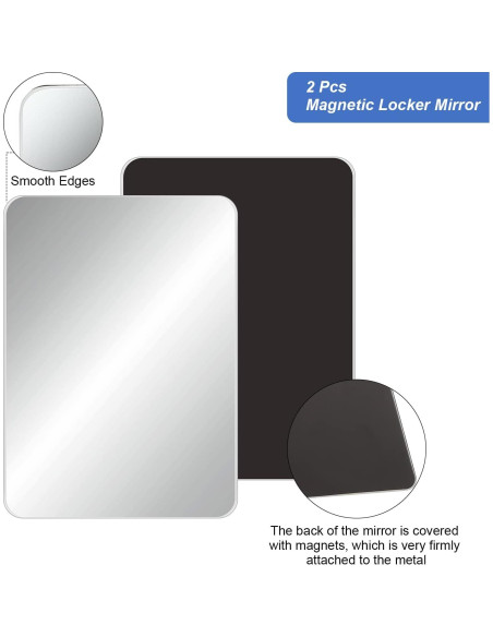 Espejo Magnético Blulu 2 Pcs 14.73 x 10.16 cm Vidrio Plata Espejo Magnético Blulu 2 Pcs 14.73 x 10.16 cm Vidrio Plata