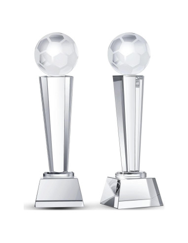 Trofeo de Cristal Meooeck 23x7 cm con Caja de Regalo - 2 Pcs