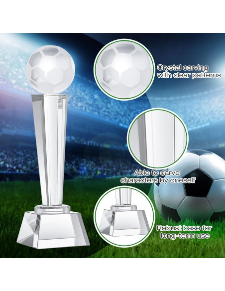 Trofeo de Cristal Meooeck 23x7 cm con Caja de Regalo - 2 Pcs Trofeo de Cristal Meooeck 23x7 cm con Caja de Regalo - 2 Pcs