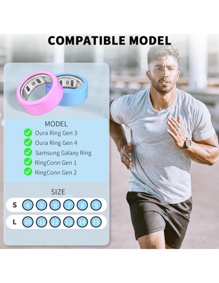 Paquete de 6 fundas de silicona para Oura Ring Gen 4 y 3 Paquete de 6 fundas de silicona para Oura Ring Gen 4 y 3