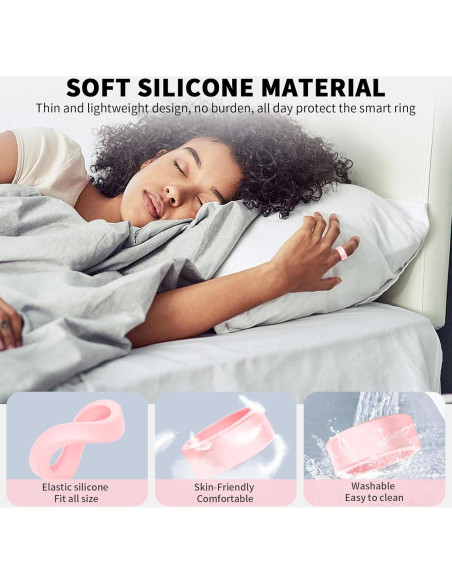 Paquete de 6 fundas de silicona para Oura Ring Gen 4 y 3 Paquete de 6 fundas de silicona para Oura Ring Gen 4 y 3