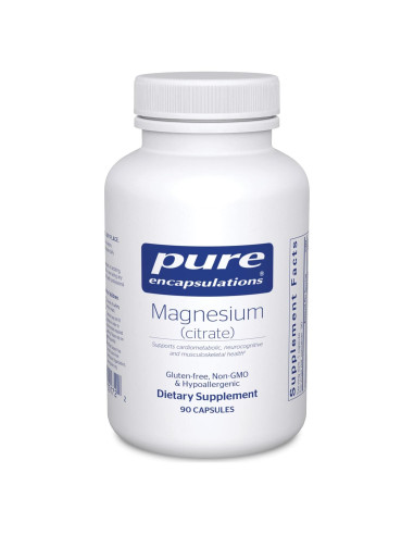 Suplemento de Magnesio Citrato Pure Encapsulations - 90 Cápsulas