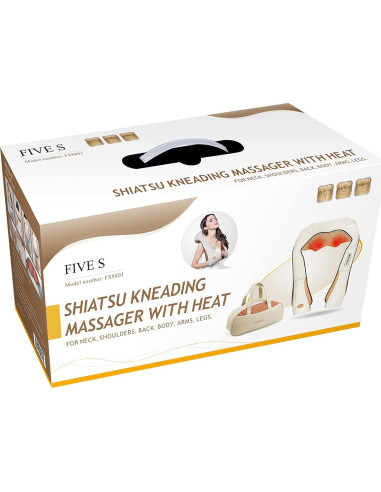 Masajeador Shiatsu FS8801 con Calor para Cuello y Espalda