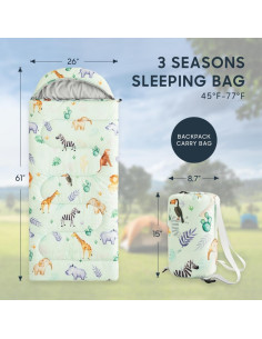 Saco de Dormir para Niños Despertar En Nube 155x66 cm 3 Temporadas 2