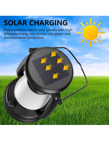 Linterna Recargable Solar Iodoo 4000mAh Vintage para Camping