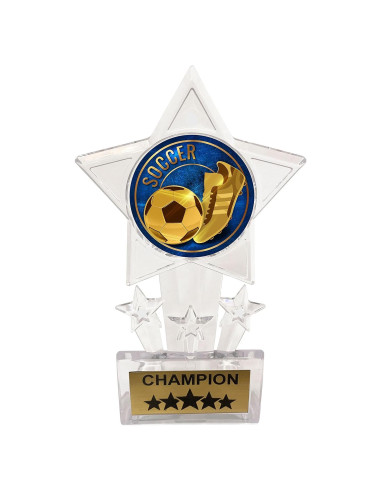 Trofeo de Fútbol Acrílico Claro Medallas Express 16 cm Campeón