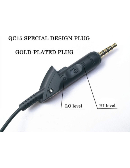Cable de audio Alitutumao para auriculares Bose QC15 1.4m Cable de audio Alitutumao para auriculares Bose QC15 1.4m