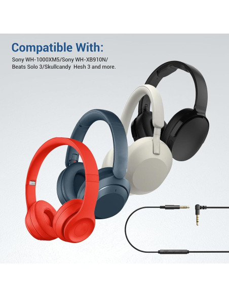 Cable de Reemplazo Cubilux 3.5mm para Auriculares 1.83m Cable de Reemplazo Cubilux 3.5mm para Auriculares 1.83m
