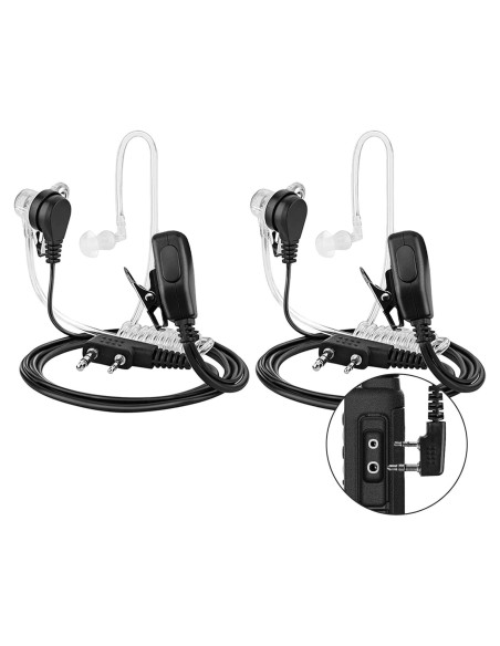 Paquete de 2 Auriculares Walkie Talkie VistaRise Tipo K Paquete de 2 Auriculares Walkie Talkie VistaRise Tipo K