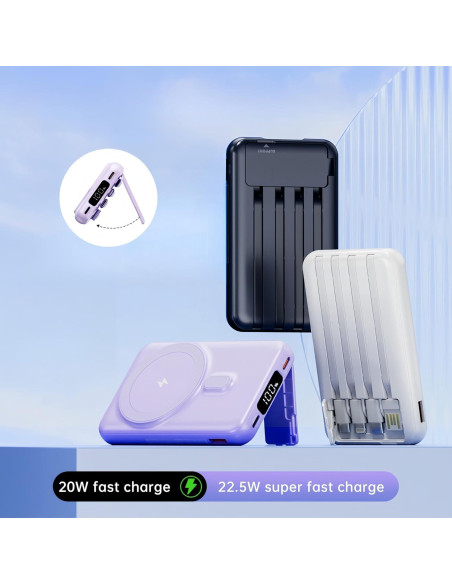 Banco de Energía Magnético RCHL 10000mAh Carga Rápida 22.5W Banco de Energía Magnético RCHL 10000mAh Carga Rápida 22.5W