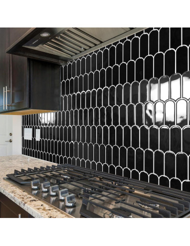 Azulejos Autoadhesivos Art3d 10 Hojas 30.48x30.48cm Negro