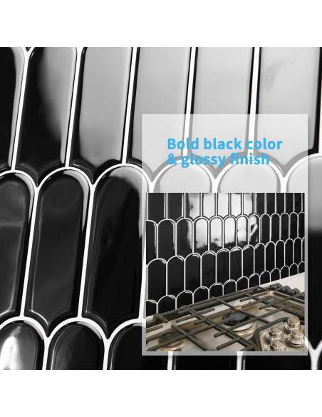 Azulejos Autoadhesivos Art3d 10 Hojas 30.48x30.48cm Negro Azulejos Autoadhesivos Art3d 10 Hojas 30.48x30.48cm Negro
