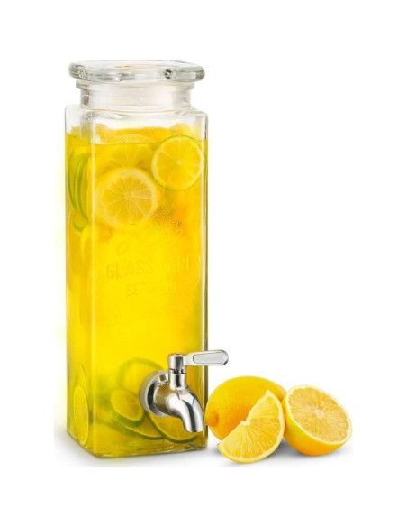 Dispensador de Bebidas KooK de Vidrio 2.37 L con Grifo Dispensador de Bebidas KooK de Vidrio 2.37 L con Grifo