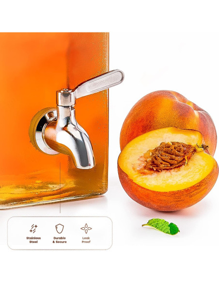 Dispensador de Bebidas KooK de Vidrio 2.37 L con Grifo Dispensador de Bebidas KooK de Vidrio 2.37 L con Grifo