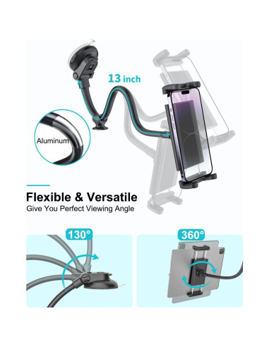 Soporte para Tableta de Coche Dosvsi - Ventosa 360 Ajustable