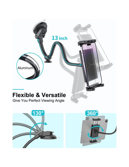 Soporte para Tableta de Coche Dosvsi - Ventosa 360 Ajustable Soporte para Tableta de Coche Dosvsi - Ventosa 360 Ajustable