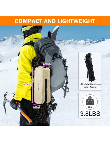 Silla de Camping Plegable ayamaya HL01BE Respaldo Alto 150 kg