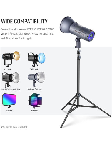 Soporte de Luz NEEWER ST-200 Aluminio 87-200cm 10kg