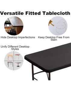 Mantel Ajustado Rectangular Viiamacki 61x122 cm Negro 2