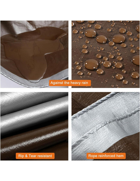 Lona Impermeable VHESS 2.44x3.05m 10 Mil Resistente UV Lona Impermeable VHESS 2.44x3.05m 10 Mil Resistente UV