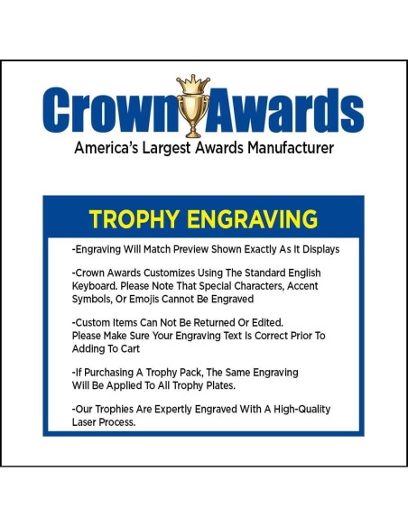 Trofeo de Copa Grande Oro 22.86 cm Crown Awards Personalizado Trofeo de Copa Grande Oro 22.86 cm Crown Awards Personalizado