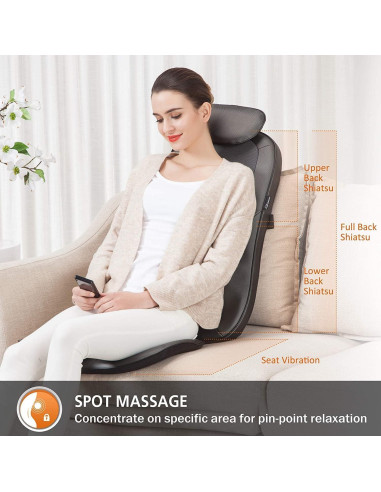 Masajeador de Espalda Snailax SL-236 con Calor y Shiatsu