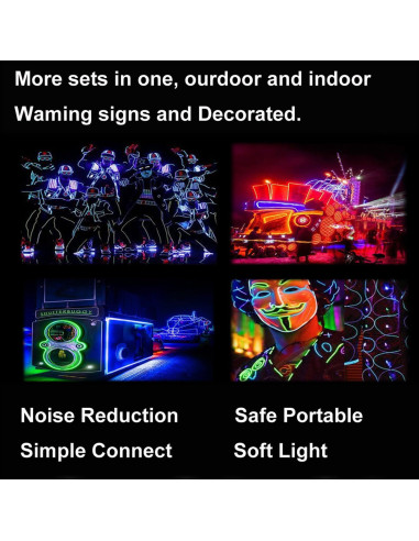 Luces Neón Portátiles TITIToo 5-en-1M para Decoración