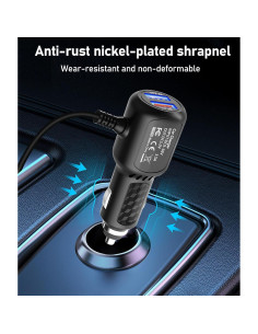 Cargador de Coche USB C 2 Puertos 3.4A con Cable 1.98m REDTIGER 2