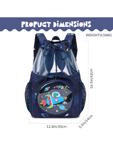 Mochila de Cuerda Mygreen para Niños - Diseño 3D Animales