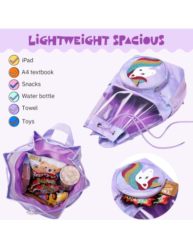 Mochila de Cuerda Mygreen para Niños - Diseño 3D Animales