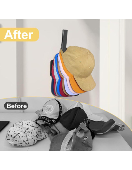Organizador de Gorras de Béisbol MSKEI, Montaje en Pared, 2 Piezas Organizador de Gorras de Béisbol MSKEI, Montaje en Pared, 2 Piezas