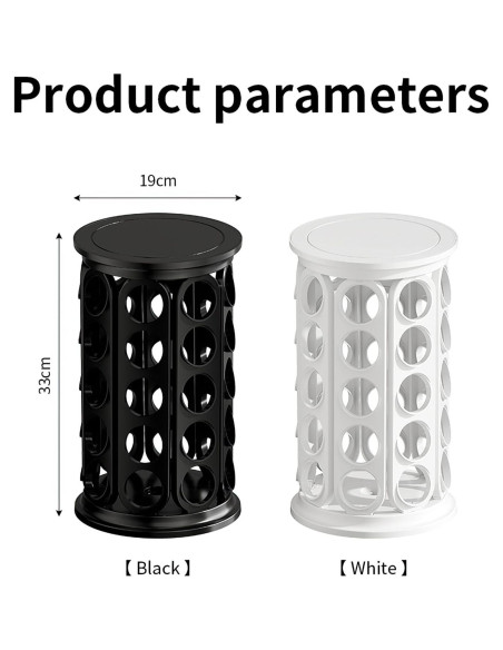 Soporte de Almacenamiento SAVORI para 40 Cápsulas K-Cup Negro Soporte de Almacenamiento SAVORI para 40 Cápsulas K-Cup Negro