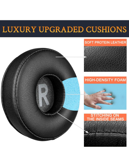 Almohadillas de Reemplazo SOULWIT para Auriculares Yamaha HPH-50B - Negro Almohadillas de Reemplazo SOULWIT para Auriculares Yamaha HPH-50B - Negro