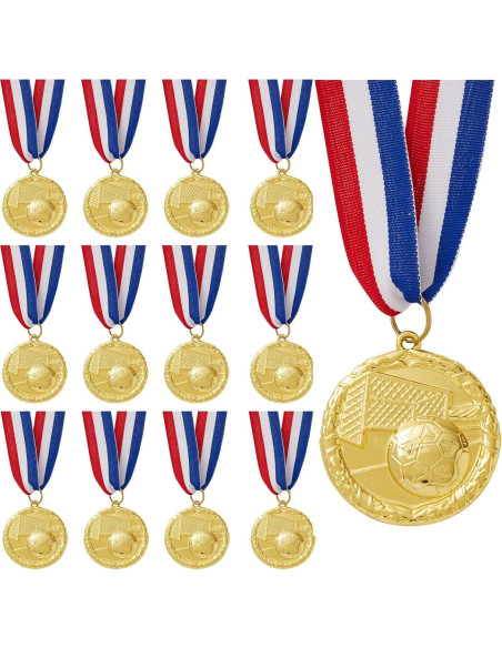 Medallas de Fútbol Juvale 12 Piezas Doradas 5.08 cm Medallas de Fútbol Juvale 12 Piezas Doradas 5.08 cm