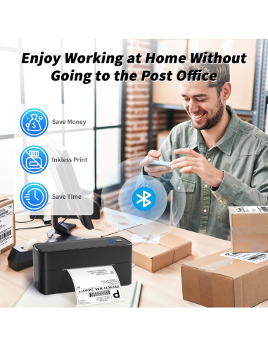 Impresora de Etiquetas Térmicas ASprink 241BT Bluetooth 4x6