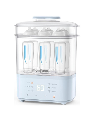 Esterilizador y Secador de Botellas Momfann 8 en 1 Azul