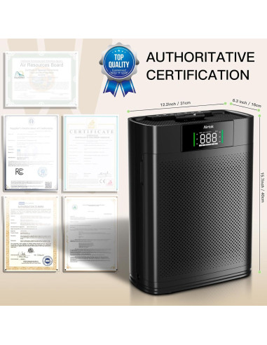 Purificador de Aire AIRTOK AP2301 HEPA 120m Negro